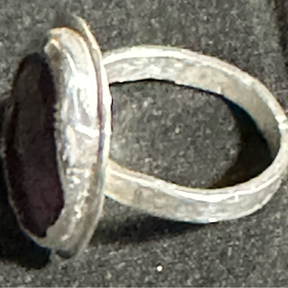 Sterling Silver, Ruby Artisan Made Ring - image 5